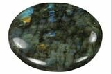 Flashy, Polished Labradorite Palm Stone - Madagascar #142848-1